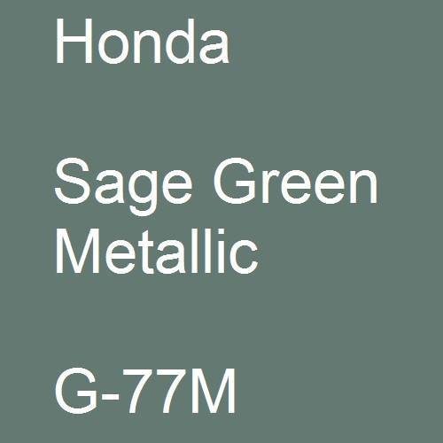 Honda, Sage Green Metallic, G-77M.